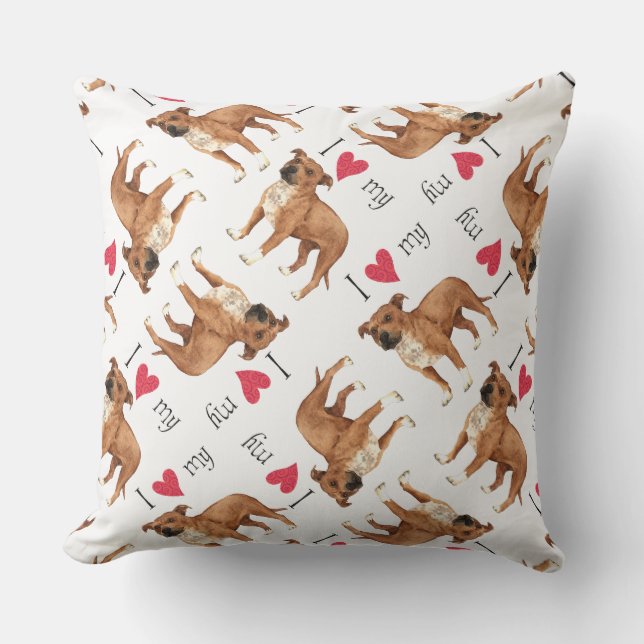 I Love my Stafford Cushion (Front)