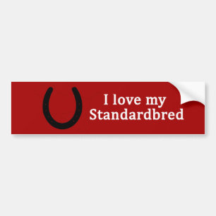 I Love My Standardbred Horse Bumper Sticker