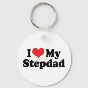I Love My Stepdad Keychain