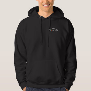 I love my STI white silhouette logo Hoodie
