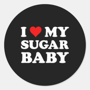 I Love My Sugar Ba  Classic Round Sticker
