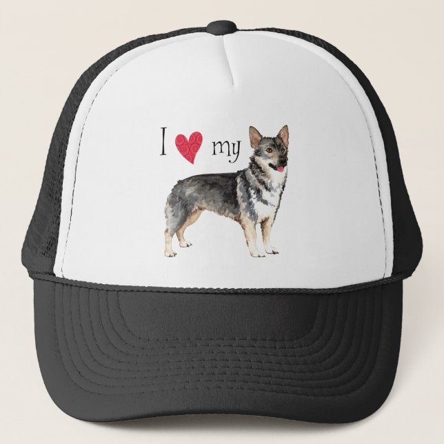 I Love my Swedish Vallhund Trucker Hat (Front)