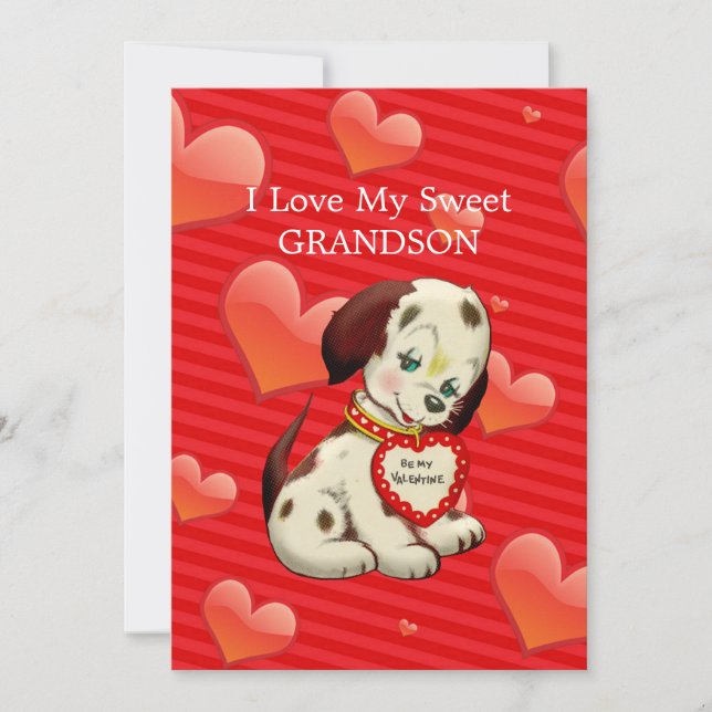 I love my sweet Grandson...Valentine wishes (Front)