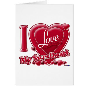 I Love My Sweetheart red - heart