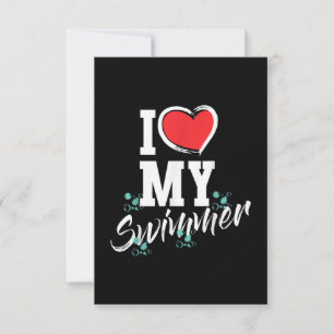 I Love My Swimmer Swim Team Mor Mama Gift Invitation