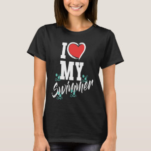 I love my swimmer swim team mother mama  swimming T-Shirt