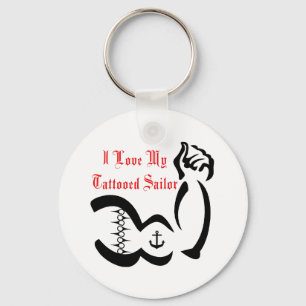 I Love My Tattoed Sailor Key Ring