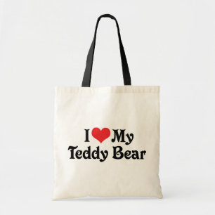 I Love My Teddy Bear Tote Bag