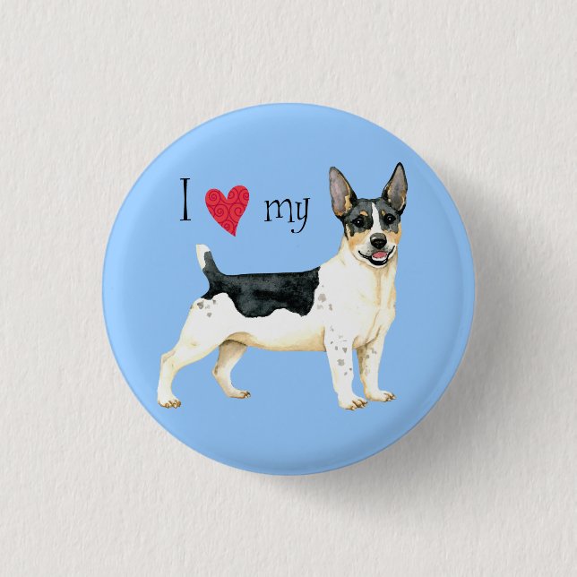 I Love my Teddy Roosevelt Terrier 3 Cm Round Badge (Front)