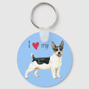 I Love my Teddy Roosevelt Terrier Key Ring