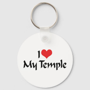 I Love My Temple Keychain