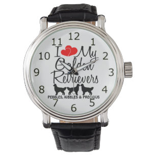 I Love My THREE Golden Retriever Dogs Watch