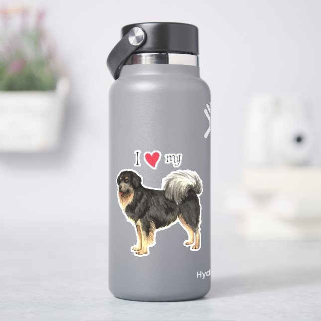 I Love my Tibetan Mastiff Vinyl Sticker (HydroFlask)