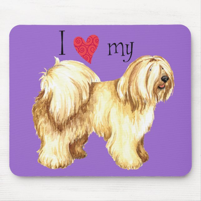 I Love my Tibetan Terrier Mouse Pad (Front)