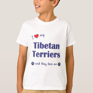 I Love My Tibetan Terriers (Multiple Dogs) T-Shirt