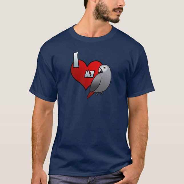 I Love my Timneh African Grey TShirt (Front)