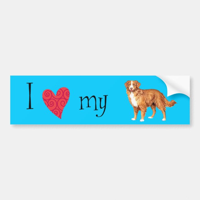 I Love my Toller Bumper Sticker (Front)