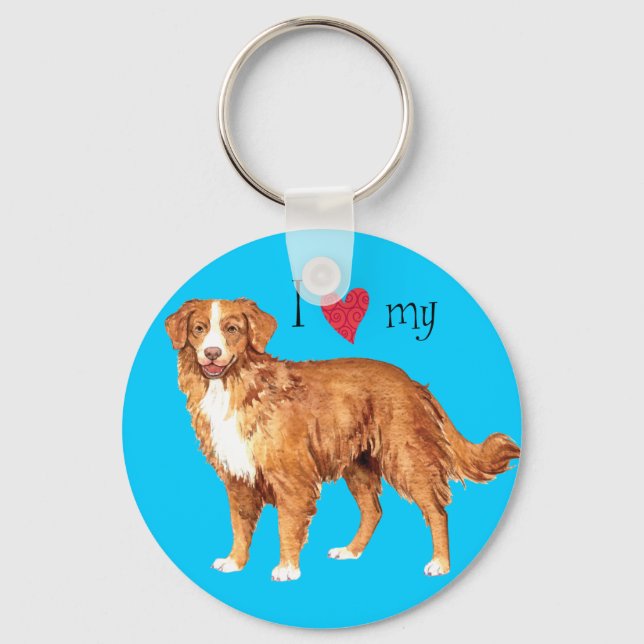 I Love my Toller Key Ring (Front)