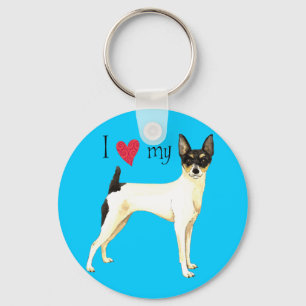 I Love my Toy Fox Terrier Key Ring