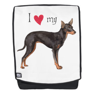 I Love my Toy Manchester Terrier Backpack