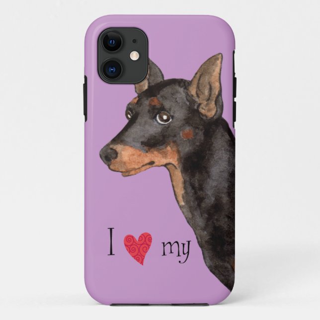 I Love my Toy Manchester Terrier Case-Mate iPhone Case (Back)