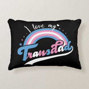 I Love My Transdad   LGBTQ   Transgender Decorative Cushion