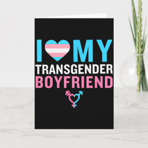 I Love My Transgender Boyfriend Lgbt Pride Valenti Card