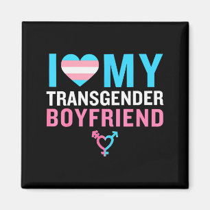 I Love My Transgender Boyfriend Lgbt Pride Valenti Magnet