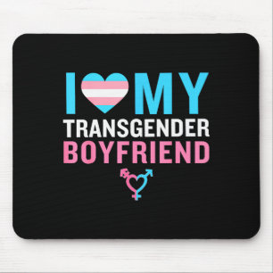 I Love My Transgender Boyfriend Lgbt Pride Valenti Mouse Pad