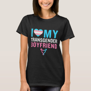 I Love My Transgender Boyfriend Lgbt Pride Valenti T-Shirt