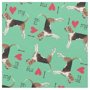 I Love my Treeing Walker Fabric
