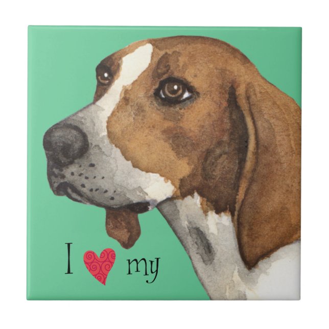 I Love my Treeing Walker Tile (Front)