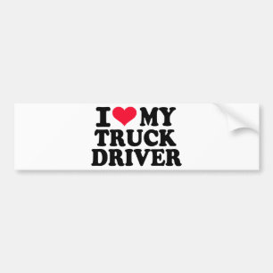 I love my Truck driver Bumper Sticker