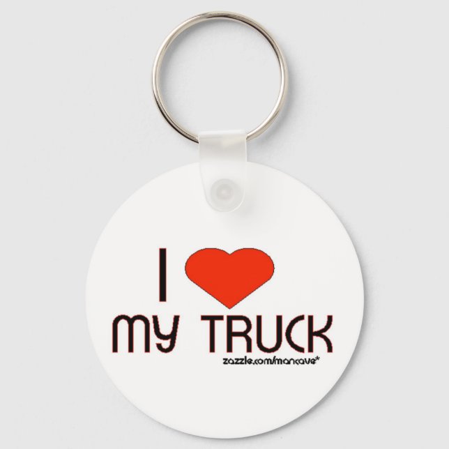 I Love My Truck Key Ring (Front)