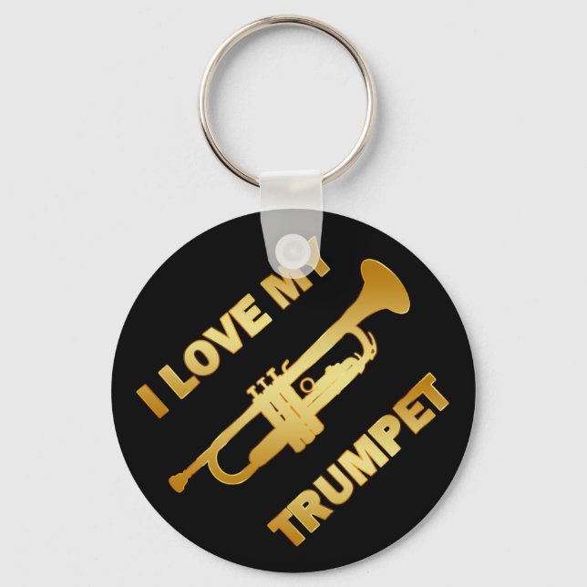 I LOVE MY TRUMPET KEY RING (Front)