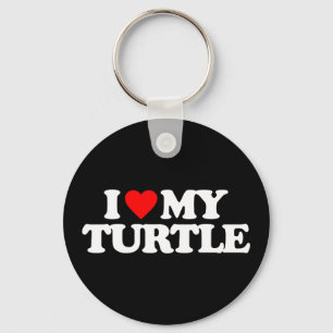 I LOVE MY TURTLE KEY RING