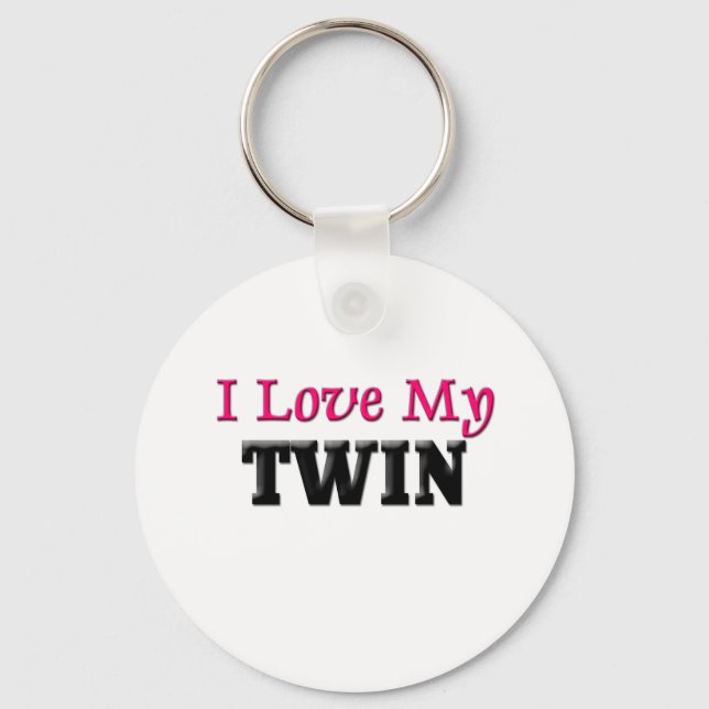 I Love My Twin Key Ring (Front)