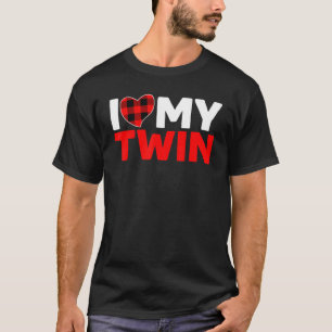 I Love My Twin Twins Sister Brother Matching T-Shirt