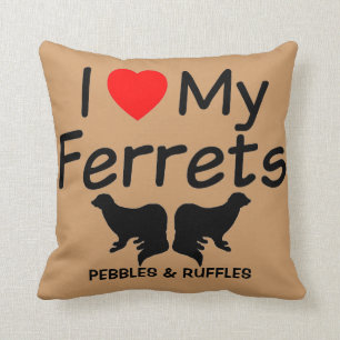 I Love My TWO Ferrets Cushion