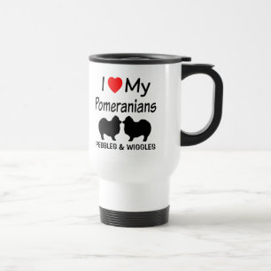 I Love My TWO Pomeranian Dogs Mug