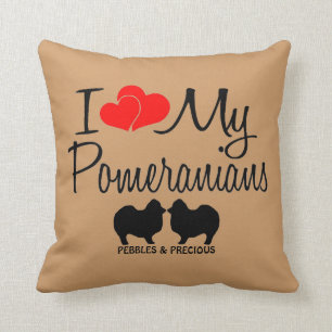 I Love My Two Pomeranians Cushion
