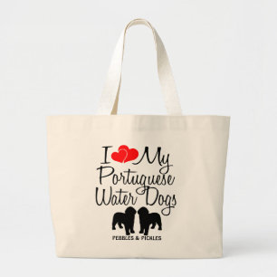 I Love My Two Portuguese Water Dogs Bag