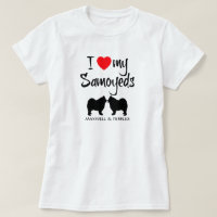 I Love My Two Samoyed Dogs