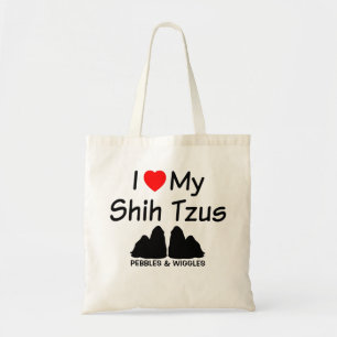 I Love My TWO Shih Tzu Dogs Tote Bag