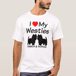 I Love My Two Westie Dogs T-Shirt