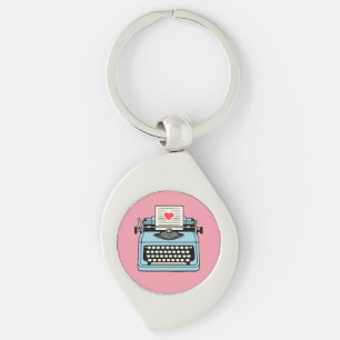 I Love my typewriter Key Ring