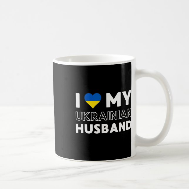 I Love My Ukrainian Husnd  Coffee Mug (Right)