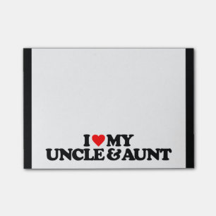 I LOVE MY UNCLE & AUNT POST-IT NOTES