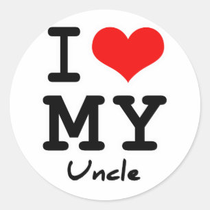 I Love My Uncle Classic Round Sticker