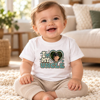 I Love My Uncle Personalised Photo Baby T-Shirt